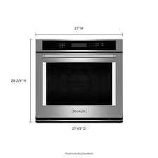 While gas stoves provide immediate warmth more consistently and react promptly to temperature fluctuations, once warmed, an electric stove offers a better heat supply. Kitchenaid Kose507ess 27 Single Wall Oven With Even Heat True Convection Kose507ess Barry S Appliance