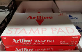 Max atau setara dengannya 120 kotak kecil 240 kotak kecil 12 dawai kokot no.23/8 1208f saiz : Stamp Pad Artline No 1 Red Pad Size 67 X 106mm Water Based Ink Is Instant Drying And Blur Proof