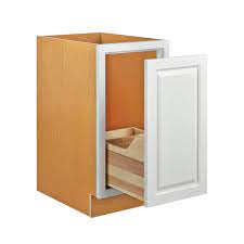 Every bathroom needs a trash can for throwing away tissues, makeup wipes, and empty product bottles. Vintage White Inset Raised Panel Trash Can Pull Out Base Cabinet 18