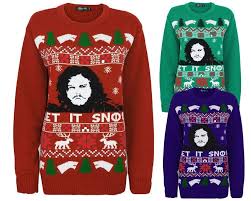 Details About Unisex Knitted Game Of Thrones Let It Snow Christmas Santa Xmas Jumper Sweater Womens Christmas Jumper Xmas Jumpers Sweaters For Women