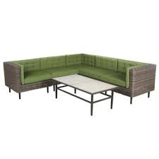 Mid century/mid century modern (5). Green Rust Resistant Bohemian Patio Conversation Sets Outdoor Lounge Furniture The Home Depot