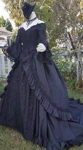 Black Marie Antoinette Victorian Gothic Ballgown Upscale Etsy Victorian Era Dresses Victorian Dress Gown Black Victorian Dress
