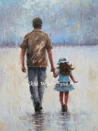 Father Daughter Art Print Dad Daughter Paintings Walking Etsy Father Art Dad Art Dad Drawing