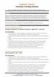 The early works of edward l. Chemistry Teaching Assistant Resume Samples Qwikresume