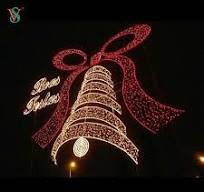 3D Giant Bell Motif Light for Shopping Mall Christmas Holiday Decoration
