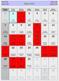 Terkadang memang perhitungan biaya membangun atau mendirikan rumah akan dibantu jasa kontraktor. Kalender Jawa Maret 2021 Lengkap Hari Baik Buruk Enkosa Com Informasi Kalender Dan Hari Besar Bulan Januari Hingga Desember 2021