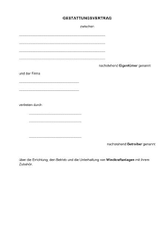 Einfach lücken ausfüllen und minutenschnell ausdrucken! Gestattungsvertrag Landsiedlung Baden Wurttemberg Gmbh