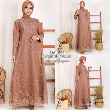 Salah satu jenis dari model busana tersebut ialah gamis. Harga Model Baju Gamis Brokat Terbaik Dress Muslim Fashion Muslim Juli 2021 Shopee Indonesia