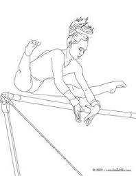 Kids would love the rhythmic form of the sport being performed with ribbons that can be left white. 18 Gymnastics Coloring Ideas Gymnastics Sports Coloring Pages Coloring Pages