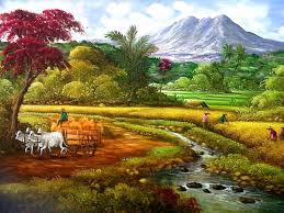 25 contoh gambar pemandangan alam gunung. 42 Gaya Terbaru Foto Pemandangan Pedesaan Sketsa Pemandangan