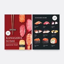 Download Sushi Menu Collection For Restaurant For Free In 2021 Sushi Menu Sushi Sake Nigiri