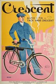 Original Vintage Poster Crescent Alltid I Tid Tack Vare Crescent In 2020 Altes Fahrrad Nostalgie Fahrrad