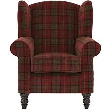 Orkney Tartan Patterned Accent Wing Chair 359 Liked On Polyvore Featuring Home Furniture Chairs Accen Tartan Furniture Patterned Furniture Tartan Chair