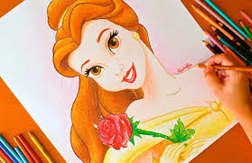 Drawing Princess Belle Disney Budget Art Princess Drawings Budget Art Cartoon Drawings