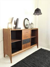 Enfilade Scandinave Vintage Look Industriel Renovee Off Black Farrow Ball Suspension Cannage Noir Addit Relooking Meuble Mobilier De Salon Meuble Vintage