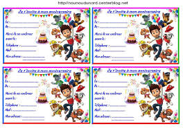 Pat Patrouille Invitations Par 4 Jpg Fichiers Partages Acrobat Invitation Anniversaire A Imprimer Invitation Anniversaire