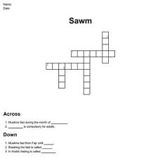 Crossword puzzles are free to play on your desktop or mobile device, and increase in difficulty every day. Islamic Studies Crossword Puzzle Fasting By Abdul Latef Alhadri