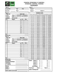 20 Printable Basketball Score Sheet Forms And Templates