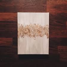 9 X 12 Pintura De Pan De Oro Decoracion De Casa Por Paintandpattern Gold Leaf Painting Painted Leaves Painting