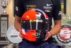 Veekay speeds to first career win in gmr grand prix. Veekay Pays Tribute To Arie Luijendyk With Special Indy 500 Helmet Design Rinus Van Kalmthout Race Driver