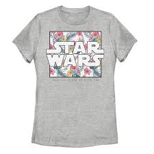 Juniors Star Wars May The Force Be With You Floral Box Logo Tee In 2020 Box Logo Tee Star Wars Floral Logo Tees