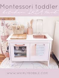 Whirlybobble Parenting Lifestyle Blog Diy A Montessori Toddler Kitchen Makeover Ikea Hack Toddler Kitchen Kitchen Decor Hacks Toddler Play Kitchen