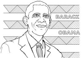 President barack obama coloring page. Barack Obama 44th President Coloring Page Black History Month Resource