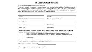 Free 8 Sample Disability Questionnaire Forms In Pdf Ms Word