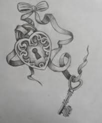 Disegno Per Tatuaggio Lucchetto A Forma Di Cuore Con Chiave Tatuaggi Con Fiocco Tatuaggio Croce Tatuaggi Di Stelle