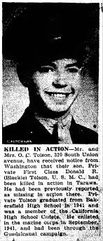 PFC Donald Ross “Blackie” Tolson (1923-1943)