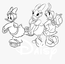 Daisy duck at a party pdf link. Daisy Logo Black And White Printable Daisy Duck Coloring Pages Hd Png Download Kindpng
