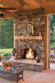 25 Stone Fireplace Ideas For A Cozy Nature Inspired Home Rustic Outdoor Fireplaces Outdoor Fireplace Designs Outdoor Fireplace