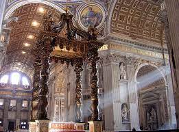 Bernini S Baldacchino Inside Saint Peter S Basilica Vatican City Baldacchino Citta Del Vaticano Vaticano