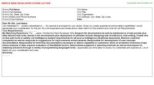 Maybe you would like to learn more about one of these? Web Developer Cover Letter