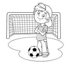 The ball was designed by the adidas and was manufactured and supplied by forward sports of pakistan. Coloring Page Outline Of A Boy With A Soccer Ball Free Image Download