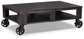 The doors can be opened on both sides. Pinebrook Coffee Table Grey Leon S