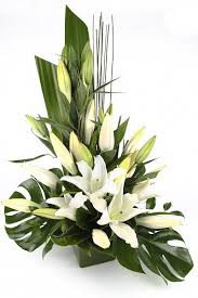 White Oriental Elegance Florist Sydney Melbourne Brisbane Canberra Adela Tropical Flower Arrangements Tropical Floral Arrangements Church Flower Arrangements