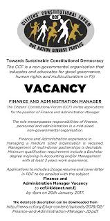 Finance manager job description main purpose of the role to take responsibility for the finances of the church. Ccf Fiji On Twitter Vacancy For Finance And Administration Officer And Legal Officer See The Below Image For Further Details Applynow Teamccf Https T Co Xii5obul3l