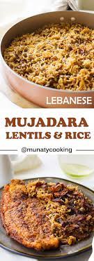 Mujadara Lebanese Side Dish Turned Into A Meal In My House Easy To Convert To Vegan Delight By Using Vegetabl Mujadara Recipe Lentil Dishes Vegan Side Dishes