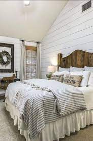 Decorating a bedroom is a fun thing to do, especially using a particular style like a modern farmhouse. White Linen Bed Skirt Gathered Ruffle Farmhouse Bedroom Decor Rustic Farmhouse Bedroom Rustic Bedroom Furniture