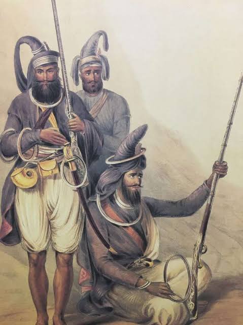 Sikh Print Emily Eden AKALEES OR IMMORTALS 18in x 23in - BidCurios