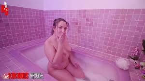 Daphnee Lecerf Taking Her Shower all in Red just after Peeing in Front of  You and for Your Pleasure