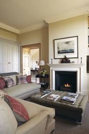 A red, white, and blue color scheme does not have to feel patriotic. Sitting Room With Open Fire And Large Corner Sofa Country Living Room Design Relaxing Living Room Country Living Room