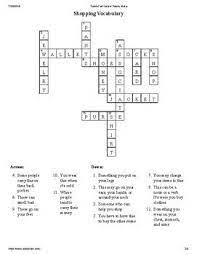 New daily puzzles each and every day! Shopping Vocabulary Crossword Crossword Vocabulary Crossword Puzzle