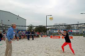 Junior sand volleyball fire fighters. Pass Set Spike Outdoor Sand Volleyball Court Opens Mayor Talks Business Of Sports Current Publishing