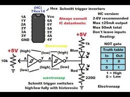 Combining Two 7414 74hc14 Not Gate Inveters To Make A Digital High Low B Schmitt Trigger High Low Digital