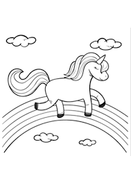 Buy with all the colors of the wind. Coloring Pages Rainbow With A Unicorn Coloring Page