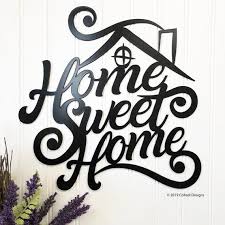 Home Sweet Home Metal Wall Art Etsy In 2020 Etsy Wall Art Metal Wall Art Black Wall Decor