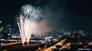 Celebrating our 55th national day. In Pictures Fireworks Light Up The Night Sky As Singapore Celebrates Its 55th Birthday Cna