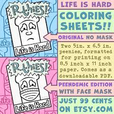 Grab these free printable dr. Artstation Life Is Hard Adult Coloring Sheets R Thies